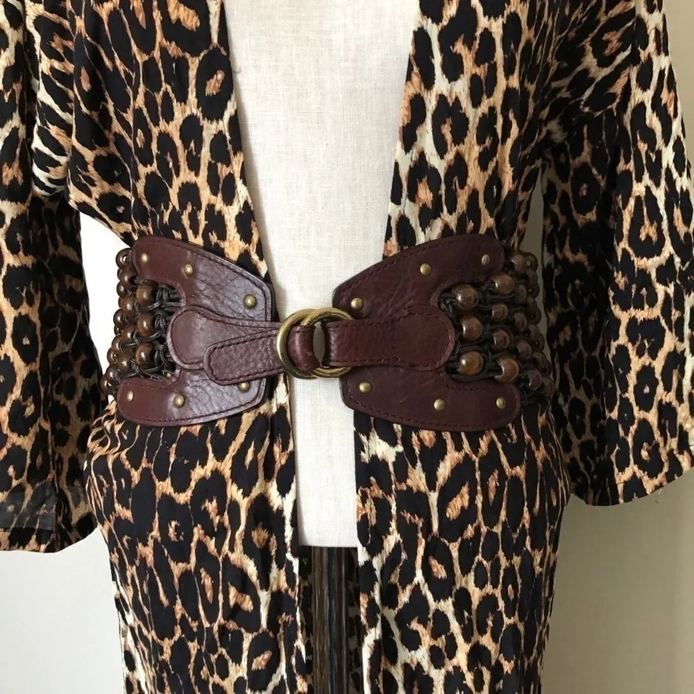 Michael Kors western beaded waist belt M/L